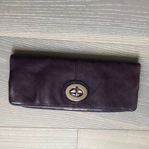 Danier Leather Plum Clutch